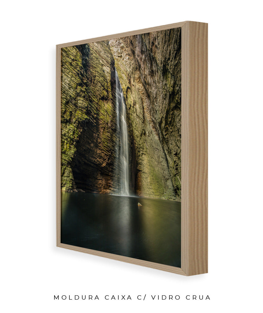 Quadro Decorativo Cachoeira e Rocha