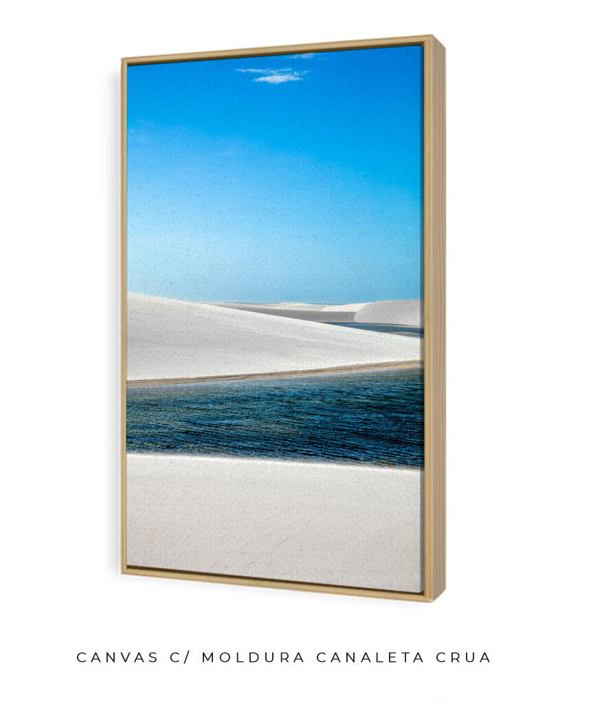 Quadro Decorativo Lençóis Maranhenses - Areia Branca e Mar - Vertical