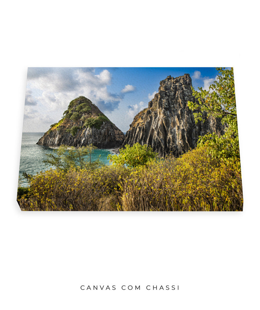 Quadro Decorativo Noronha - Mar e Montanhas - Horizontal