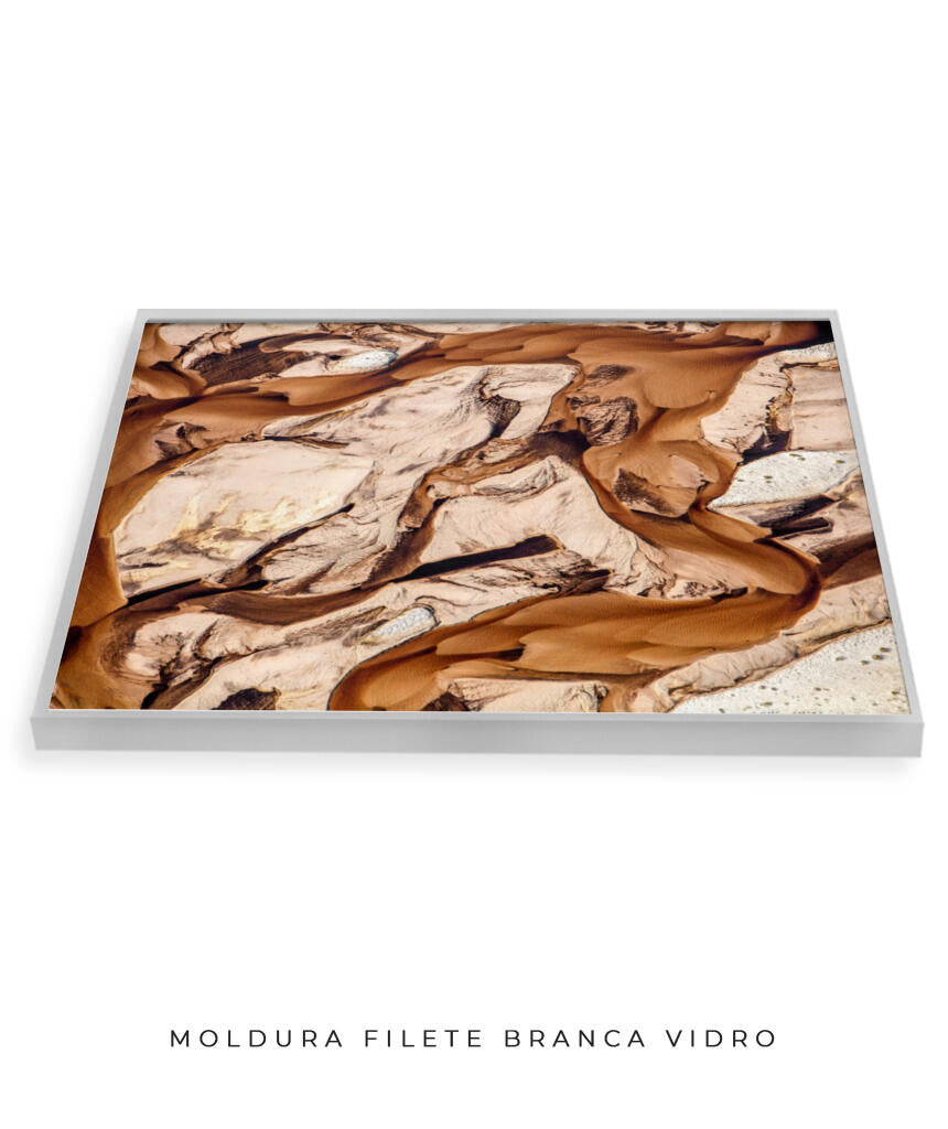 Quadro Decorativo Abstrato e curvas - Variações de tons