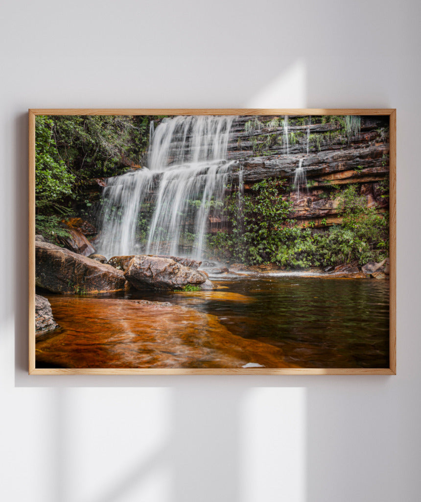 Quadro Decorativo Cachoeira Águas Cristalinas - Horizontal