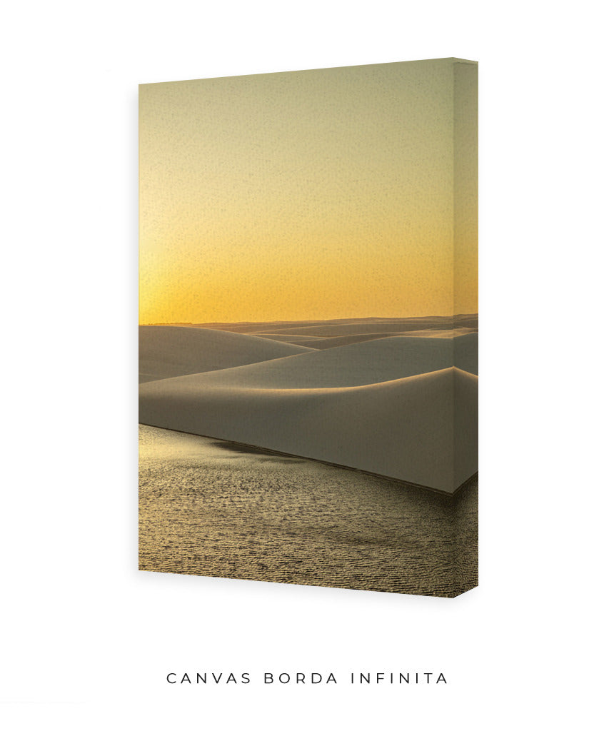 Quadro Decorativo Lençóis Maranhenses com por do Sol