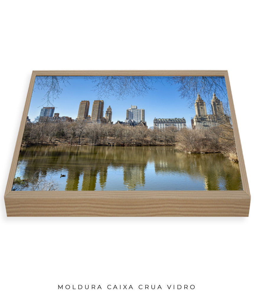 Quadro Decorativo Prédios e Lago de Nova York - Horizontal