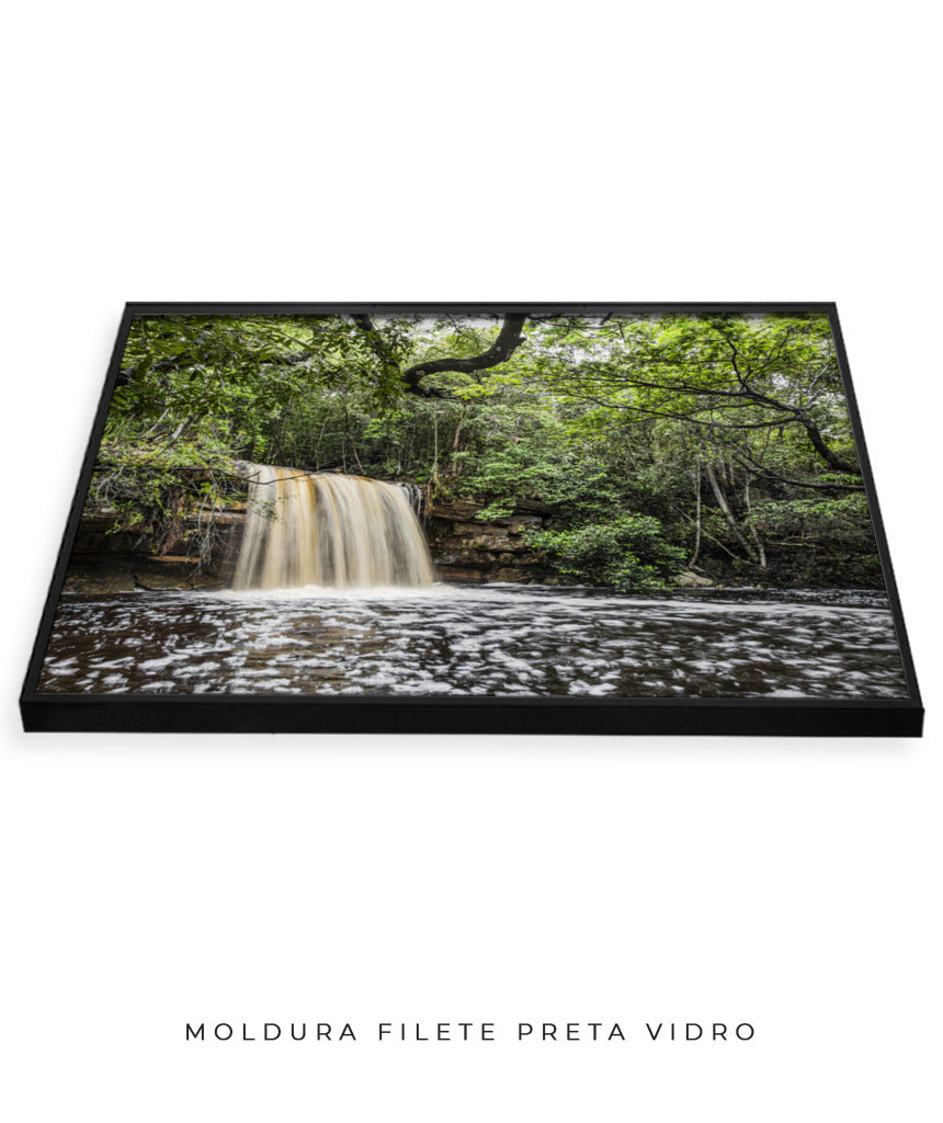 Quadro Decorativo Cachoeira e Natureza - Horizontal