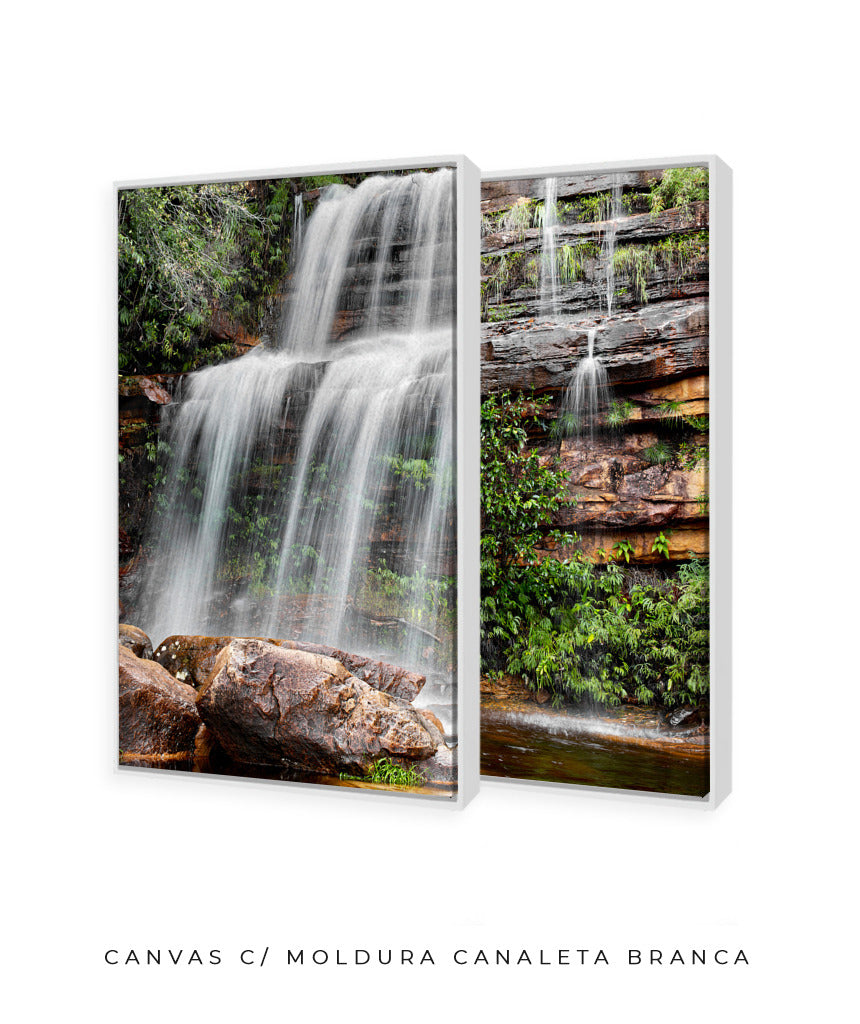 Quadro Decorativo Cachoeira- Dupla