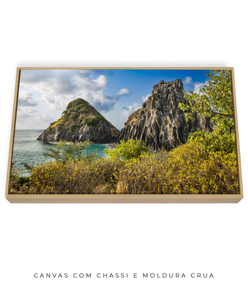 Quadro Decorativo Noronha - Mar e Montanhas - Horizontal