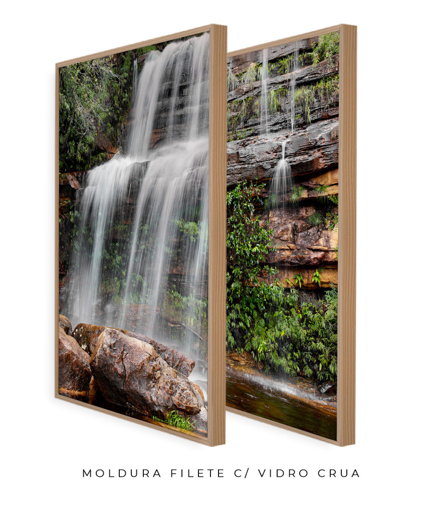Quadro Decorativo Cachoeira- Dupla