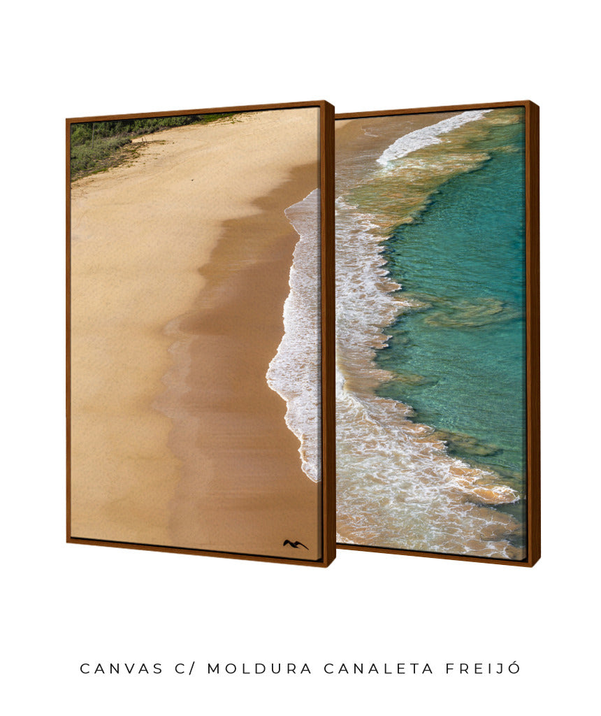 Quadro Decorativo Praia e Mar -Dupla