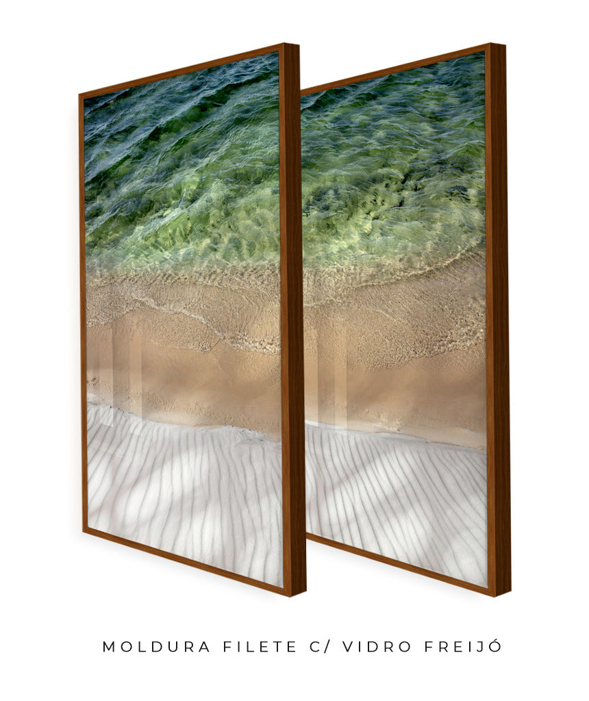 Quadro Decorativo Texturas- Praia -Dupla