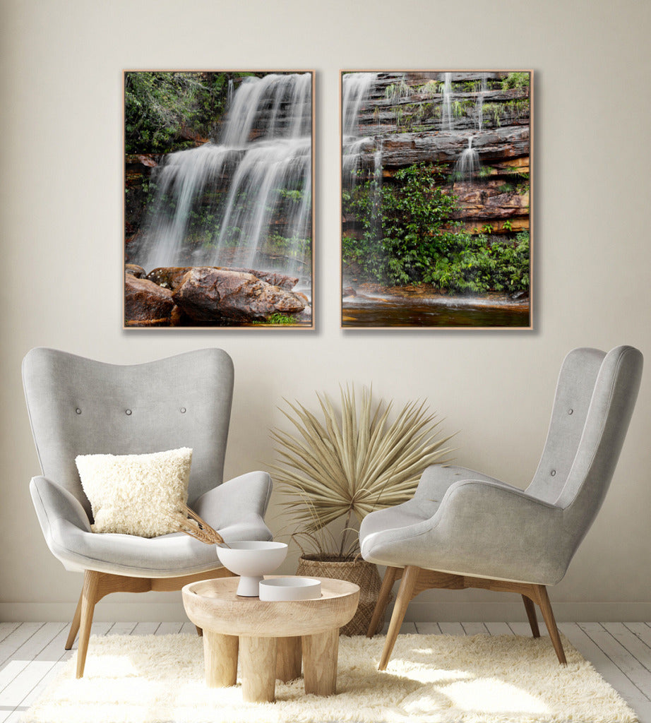 Quadro Decorativo Cachoeira- Dupla