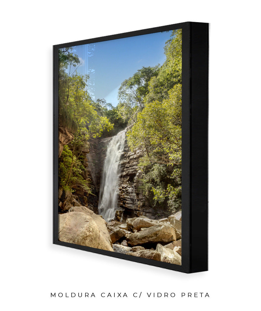Quadro Decorativo Cachoeira, Natureza e Pedras.