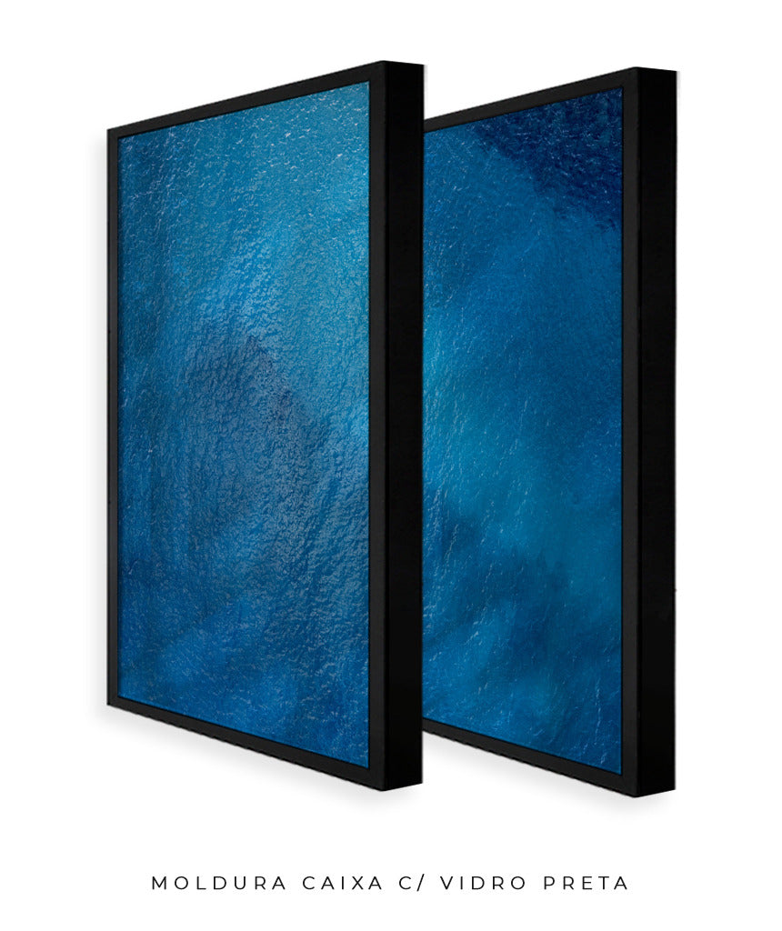 Quadro Decorativo Texturas -Tons Azuis-Dupla