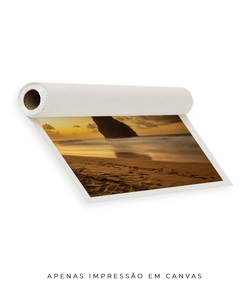 Quadro Decorativo Praia e Pôr do Sol - Horizontal
