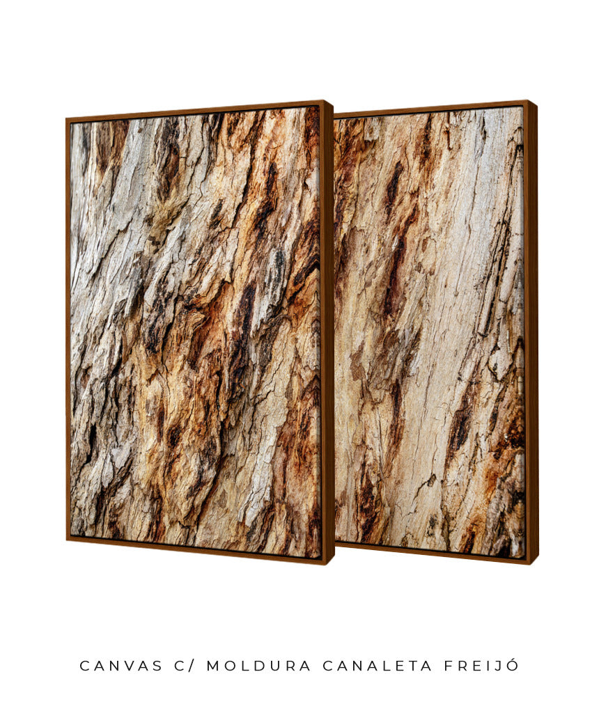 Quadro Decorativo Texturas - Madeira - Dupla