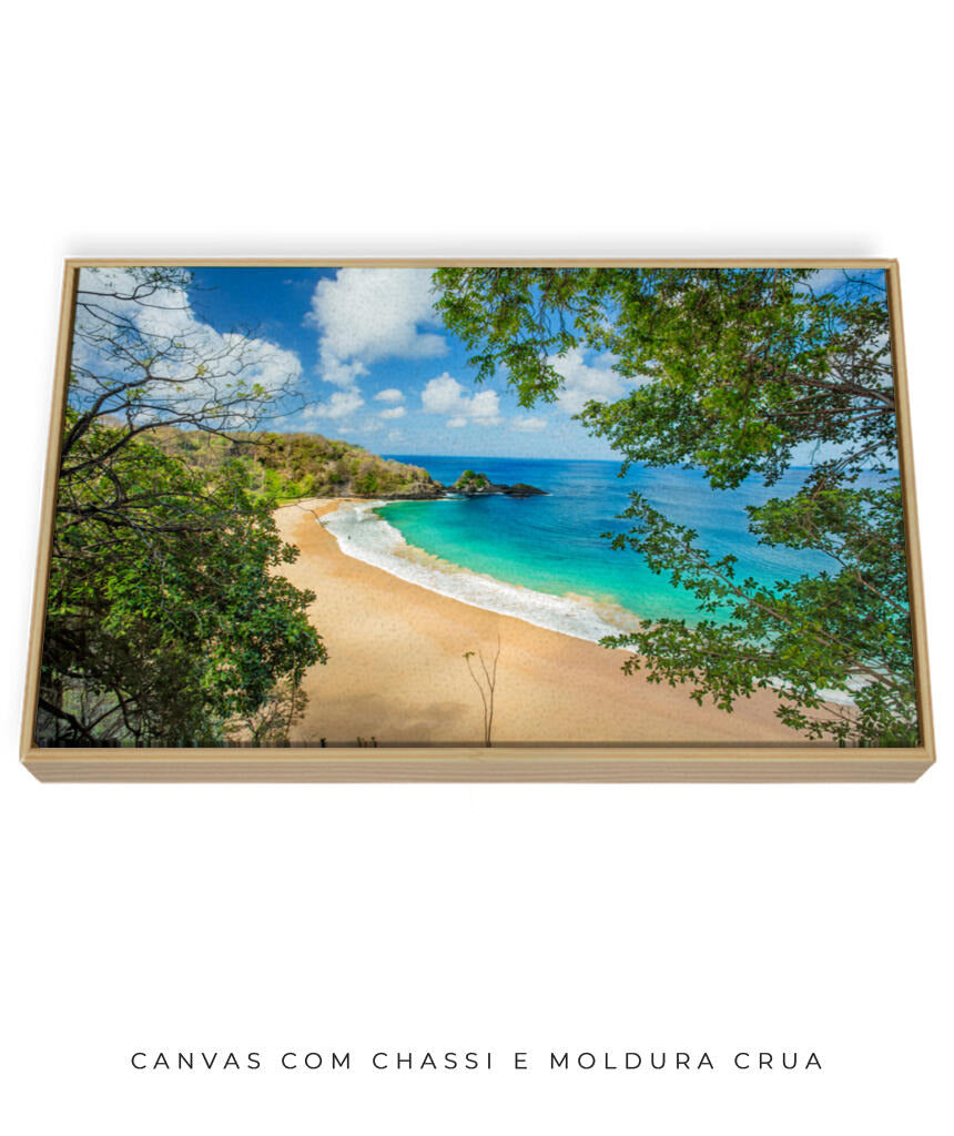 Quadro Decorativo Praia e Mar Azul- Noronha