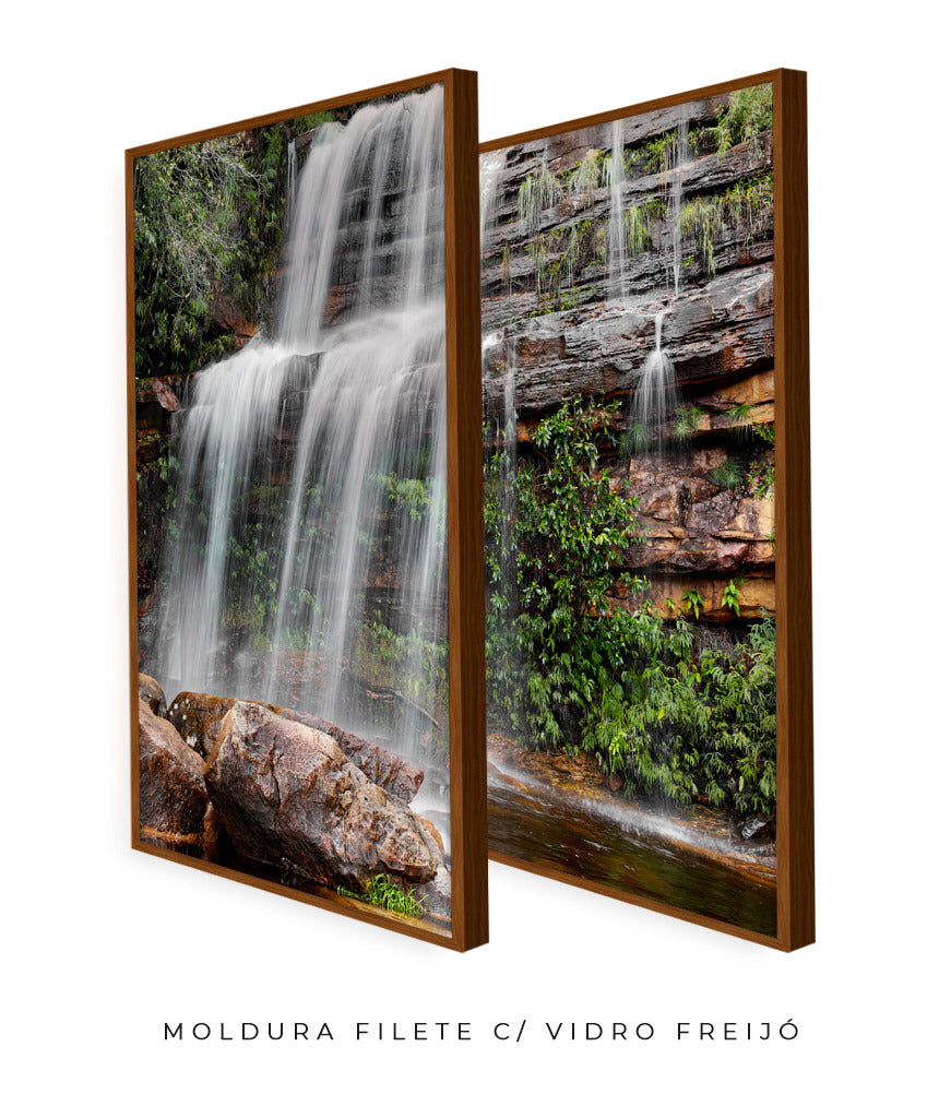 Quadro Decorativo Cachoeira- Dupla