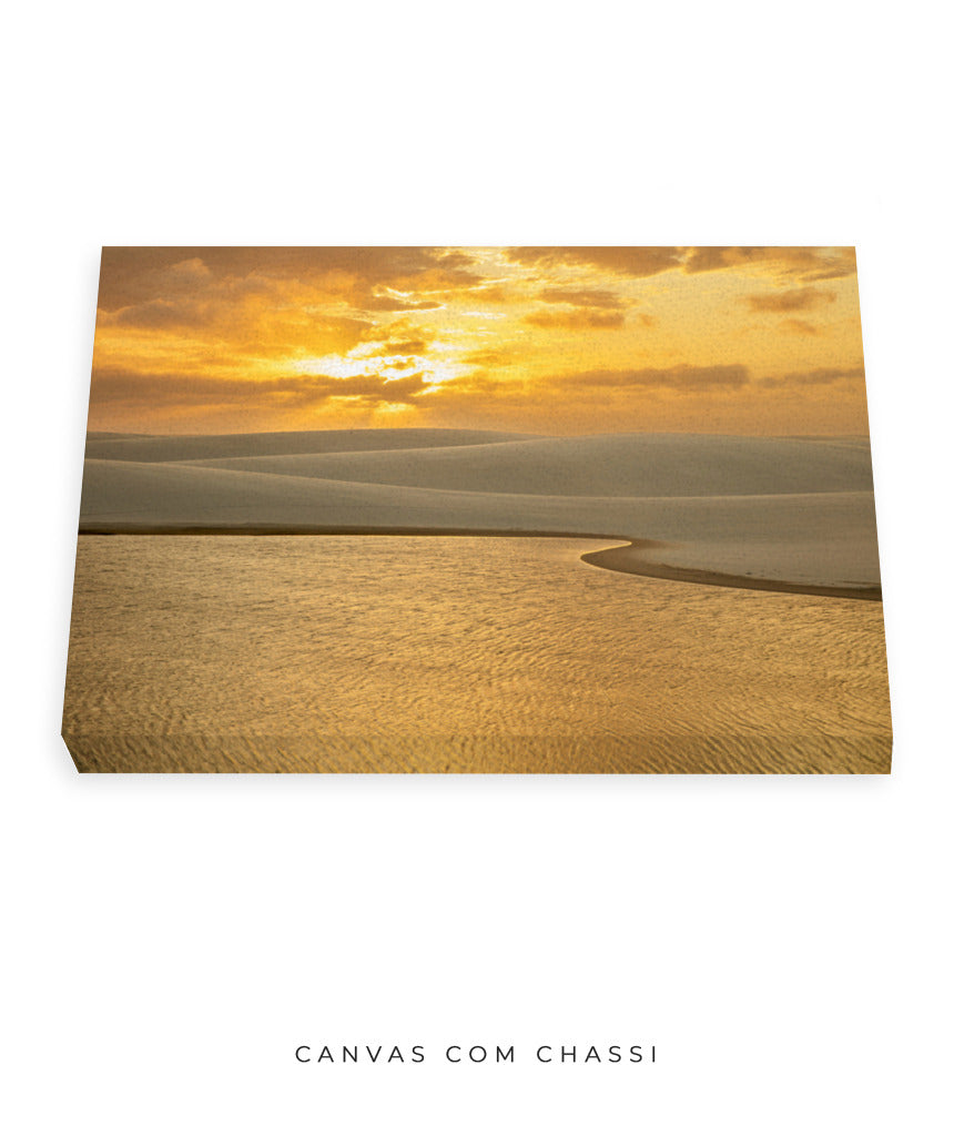 Quadro Decorativo Pôr do Sol - Céu Laranja - Horizontal
