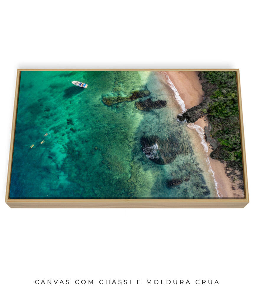 Quadro Decorativo Praia e Mar Noronha - Praia e Rochas