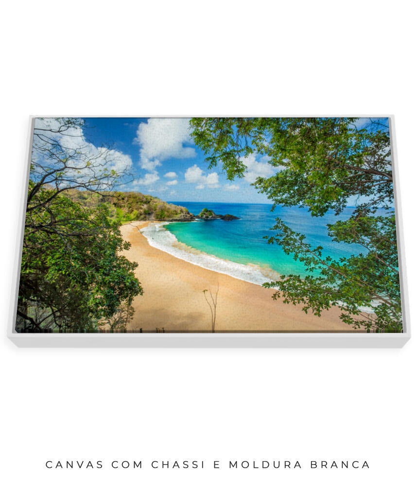 Quadro Decorativo Praia e Mar Azul- Noronha