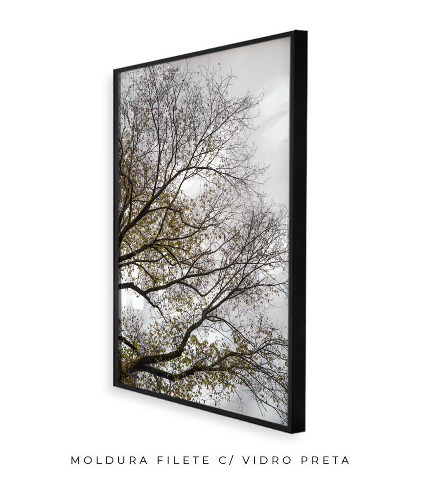 Quadro Decorativo Árvores e Galhos - Folhas secas Vertical