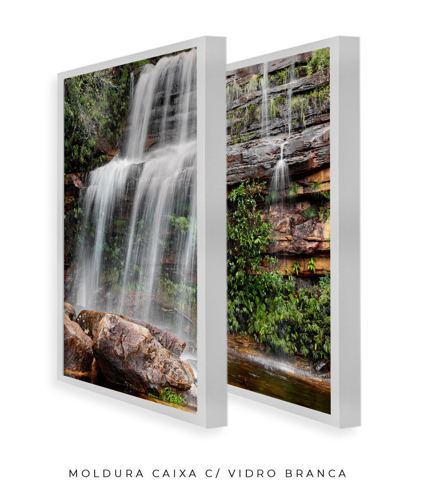 Quadro Decorativo Cachoeira- Dupla