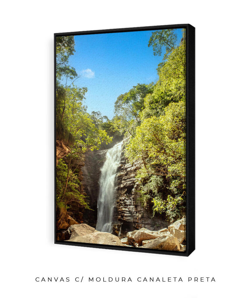 Quadro Decorativo Cachoeira - Rochas