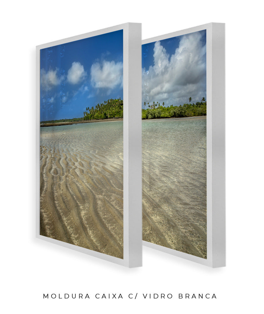 Quadro Decorativo Praia , Areia e Árvores-Dupla