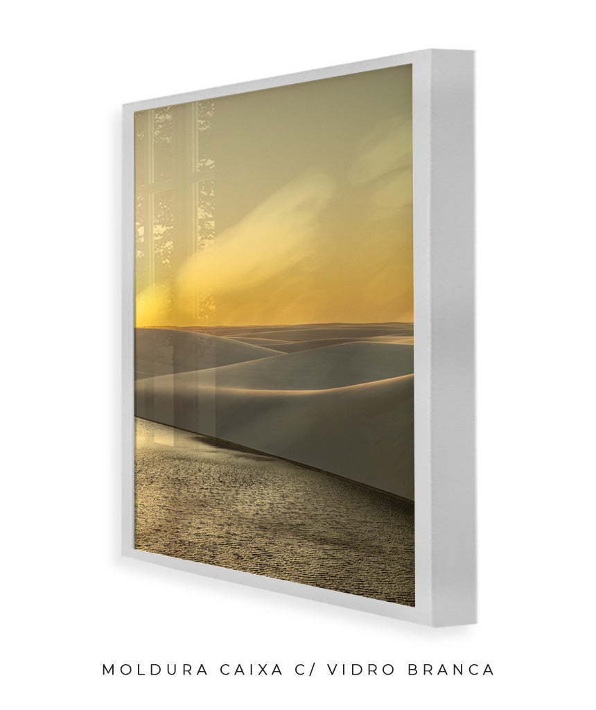 Quadro Decorativo Lençóis Maranhenses com por do Sol