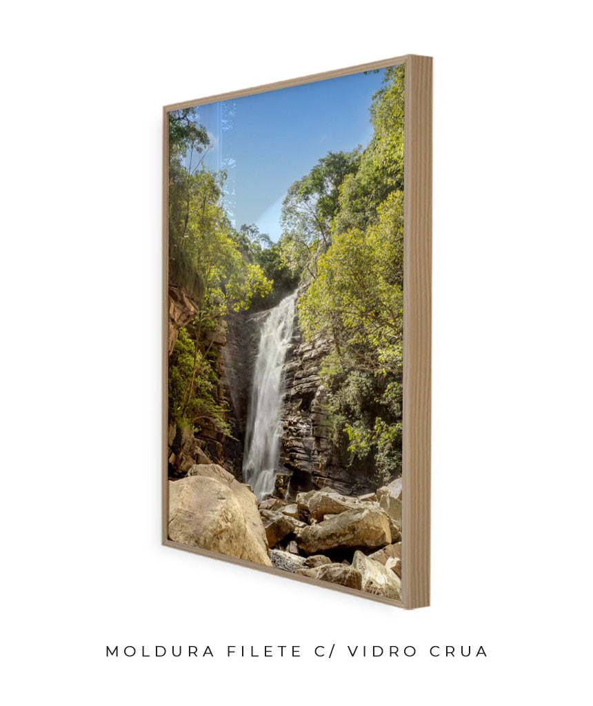 Quadro Decorativo Cachoeira, Natureza e Pedras.