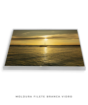 Quadro Decorativo Pôr do Sol Mar Aberto
