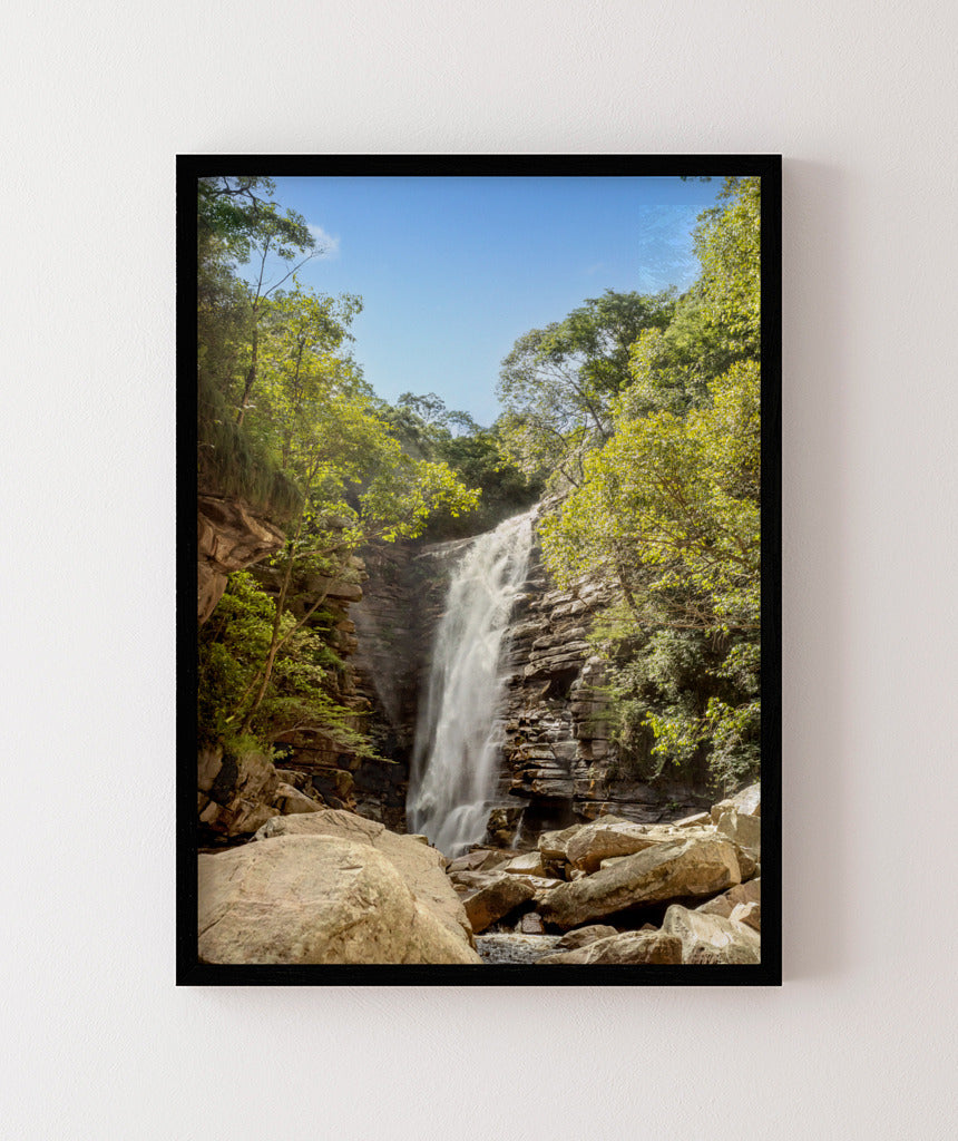 Quadro Decorativo Cachoeira, Natureza e Pedras.