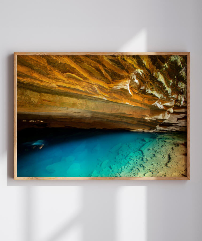 Quadro Decorativo Chapada Diamantina - Gruta Azul Horizontal