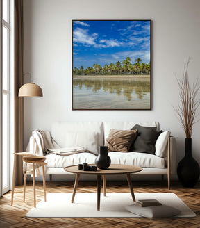 Quadro Decorativo Praia, Mar e Coqueiral