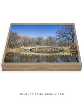 Quadro Decorativo Ponte e Lago de Nova York - Horizontal