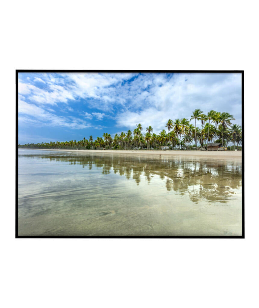 Quadro Decorativo Coqueiral na Beira da Praia