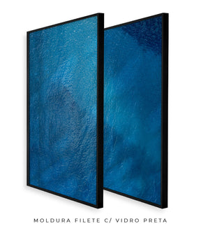 Quadro Decorativo Texturas -Tons Azuis-Dupla