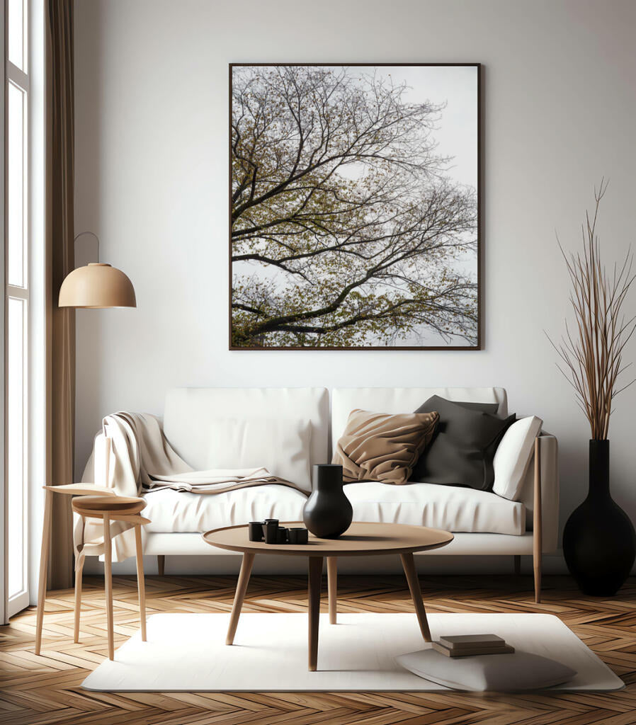 Quadro Decorativo Árvores e Galhos - Folhas secas Vertical