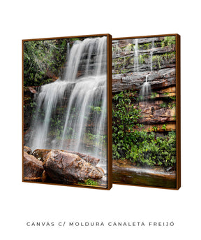 Quadro Decorativo Cachoeira- Dupla