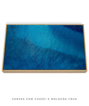 Quadro Decorativo Abstrato e curvas -Tons de azul