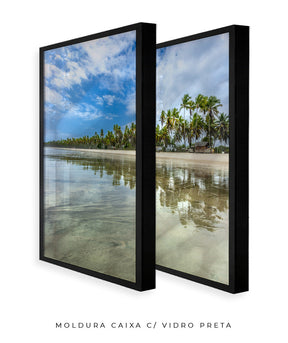 Quadro Decorativo Praia, Mar e Coqueiral - Dupla