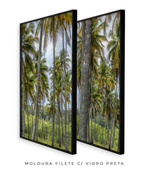 Quadro Decorativo Coqueiros Sépia -Dupla
