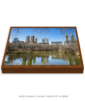 Quadro Decorativo Prédios e Lago de Nova York - Horizontal