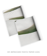 Quadro Decorativo Abstrato e Curvas - Tons Branco, Cinza e Verde-Dupla vertical
