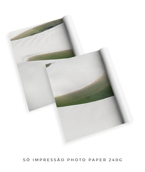Quadro Decorativo Abstrato e Curvas - Tons Branco, Cinza e Verde-Dupla vertical