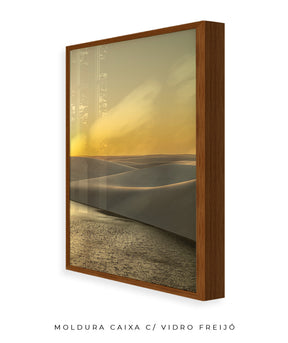 Quadro Decorativo Lençóis Maranhenses com por do Sol