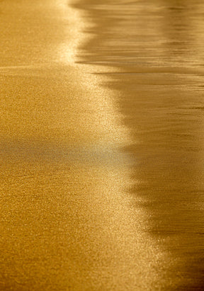 Quadro Decorativo Abstrato e Curvas - Tom Dourado