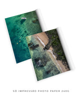 Quadro  Decorativo Praia e Mar Verde - Dupla