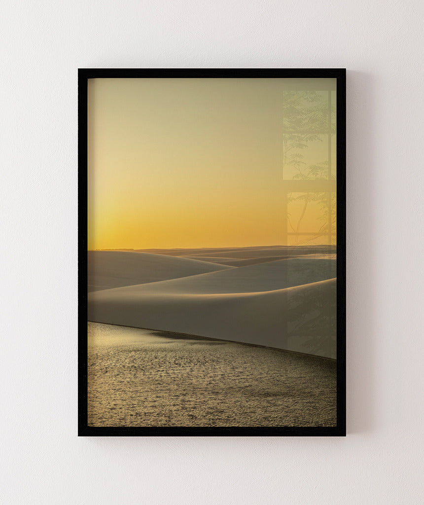 Quadro Decorativo Lençóis Maranhenses com por do Sol