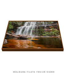 Quadro Decorativo Cachoeira Águas Cristalinas - Horizontal