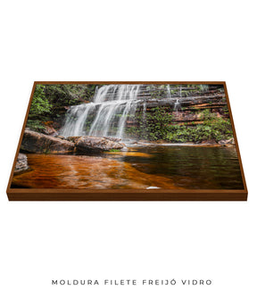 Quadro Decorativo Cachoeira Águas Cristalinas - Horizontal